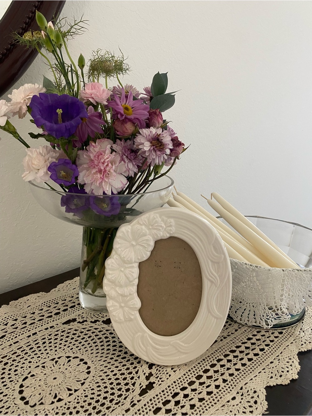 Ceramic Oval Photo Frame